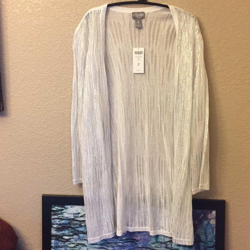 Travelers by Chico’s Sweater with silver piping